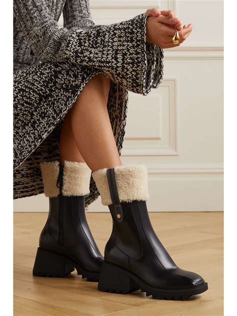 CHLOÉ Betty rubber ankle boots .